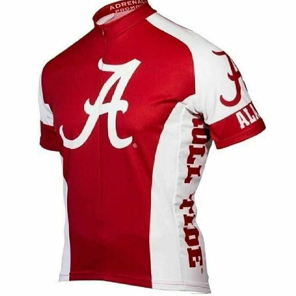 Cycling Jersey Alabama Crimson Tide Cycling Jersey College Full zip Men's